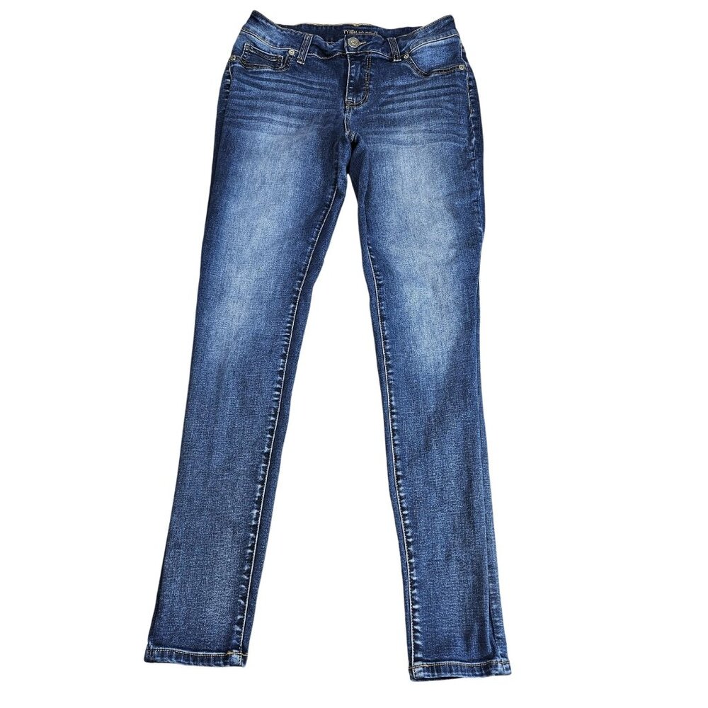 Maurices Skinny Jeans‎ Womens M Blue Medium Wash Mid Rise Stretch Denim